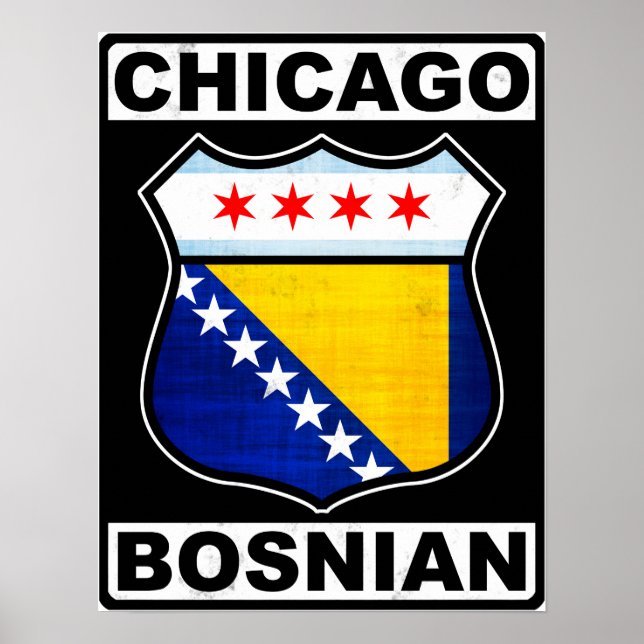 Póster Chicago Bósnio Americano (Frente)