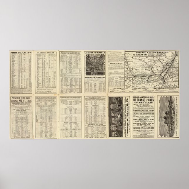 Póster Chicago e Alton Railroad 2 (Frente)