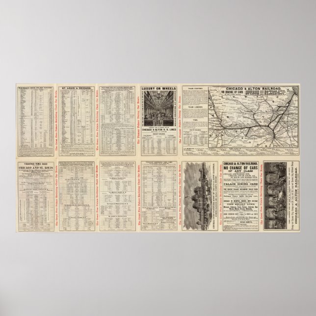 Póster Chicago e Alton Railroad 3 (Frente)