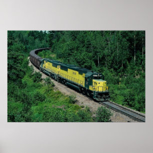 Póster Chicago e no. do noroeste 8028 de EMD com tra do
