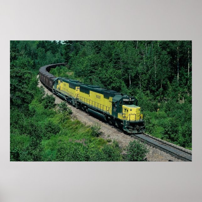 Póster Chicago e Northwestern EMD No. 8028 com minério tr (Frente)