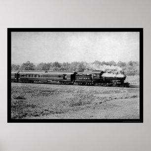 Poster Chicago e trem Railway do noroeste 1899