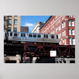 Póster Chicago El Train