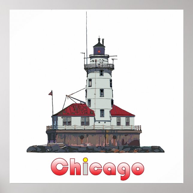 Poster Chicago Harbor Light (Frente)