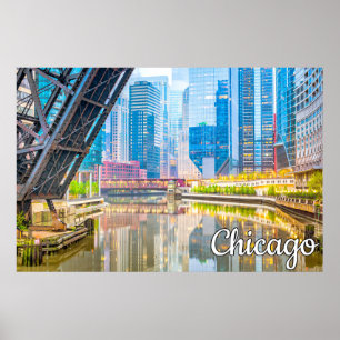 Poster Chicago, Illinois, Estados Unidos
