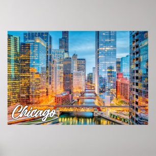 Poster Chicago, Illinois, Estados Unidos