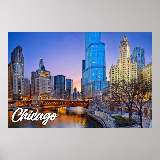 Poster Chicago, Illinois, Estados Unidos (Frente)