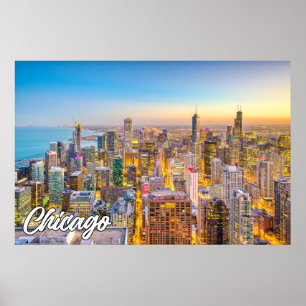 Poster Chicago, Illinois, Estados Unidos