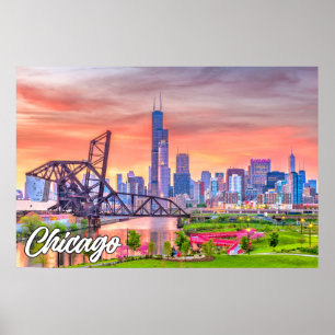 Poster Chicago, Illinois, EUA