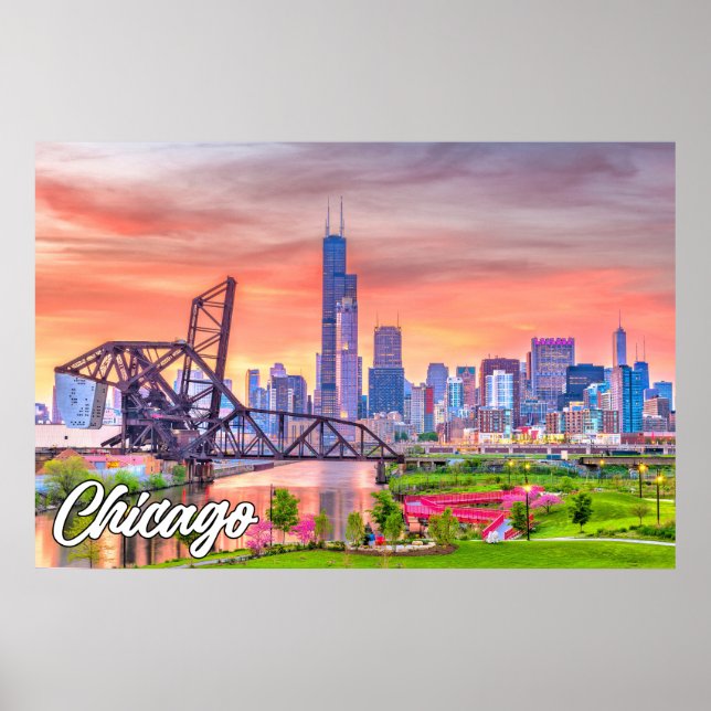 Poster Chicago, Illinois, EUA (Frente)
