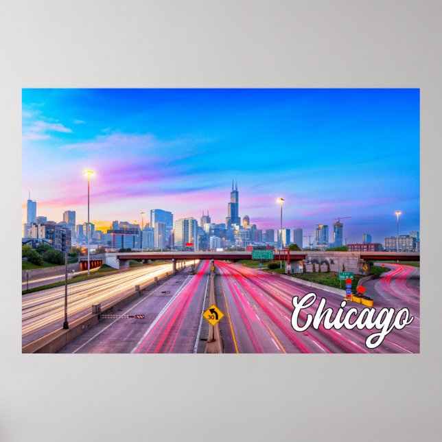 Poster Chicago, Illinois, EUA (Frente)