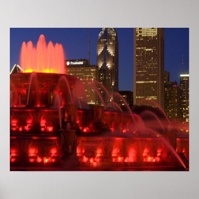 Póster Chicago, Illinois, Fonte Buckingham (Frente)