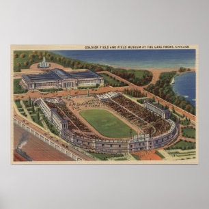 Poster Chicago, Illinois - soldados campo e campo