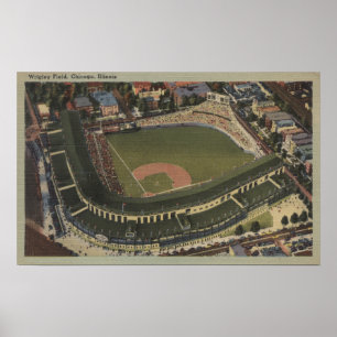 Póster Chicago, Illinois - Wrigley coloca Cubs