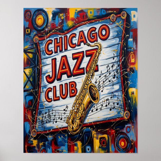 Poster Chicago Jazz Club (Frente)