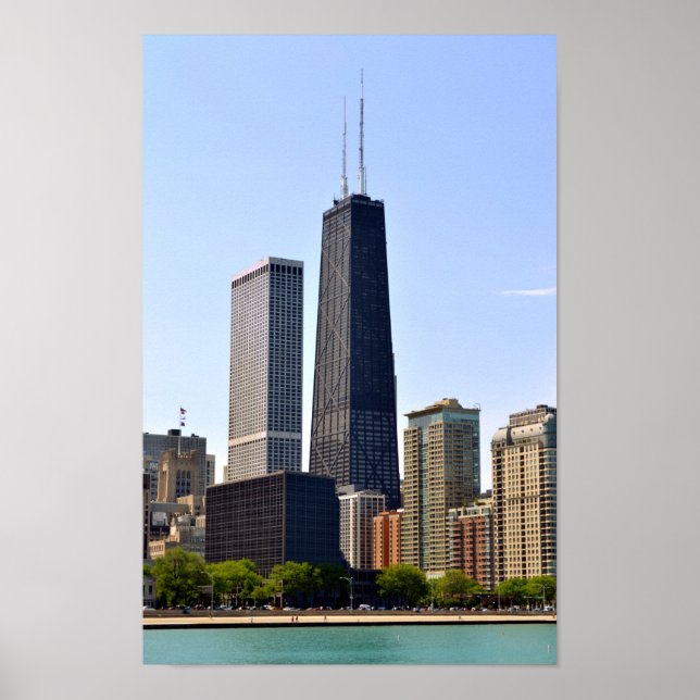 Póster Chicago John Hancock (Frente)
