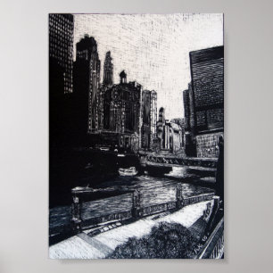 Póster Chicago River