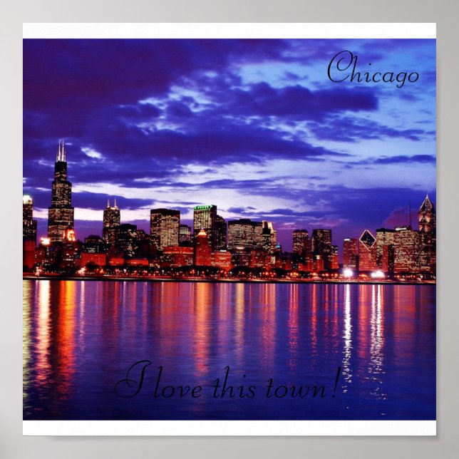 Poster CHicago roxo, Canvas (Frente)