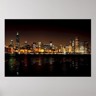 Póster Chicago Skyline