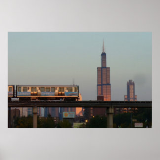 Póster Chicago Skyline