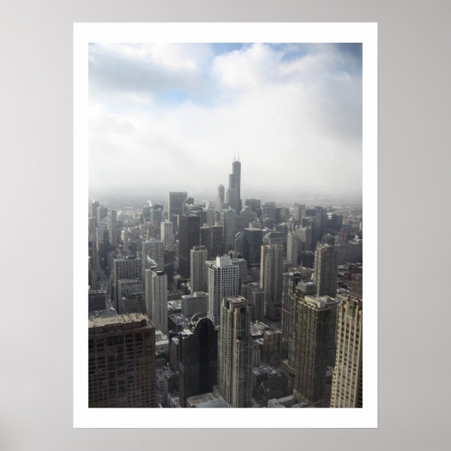Póster Chicago Skyline (Frente)