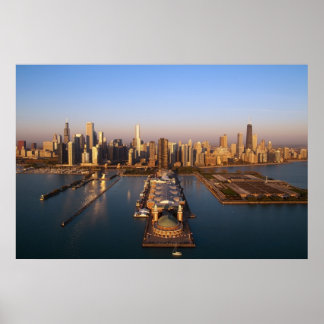 Póster Chicago Skyline