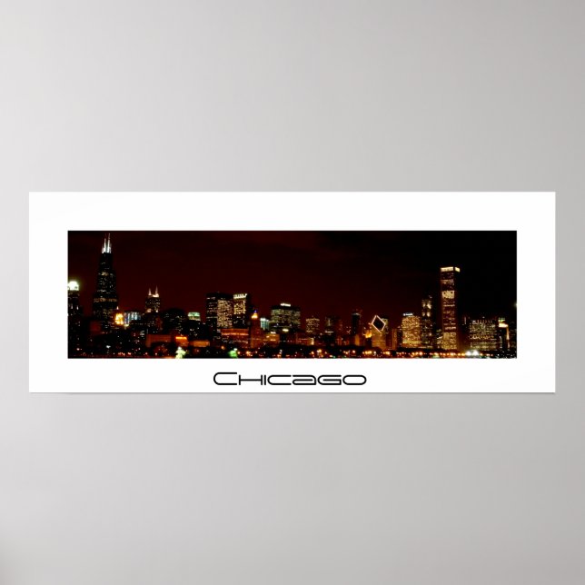 Poster Chicago Skyline (Frente)