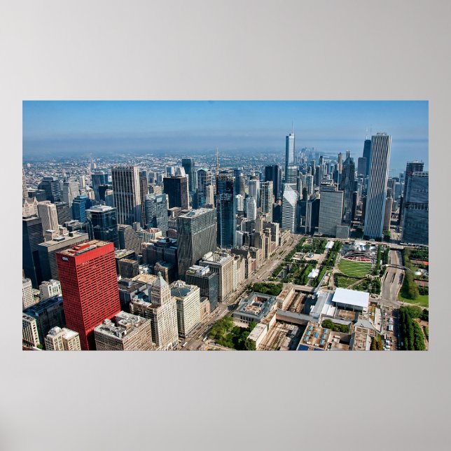 Póster Chicago Skyline (Frente)