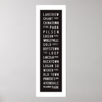 Chicago Typographics Subway Art Bus Roll