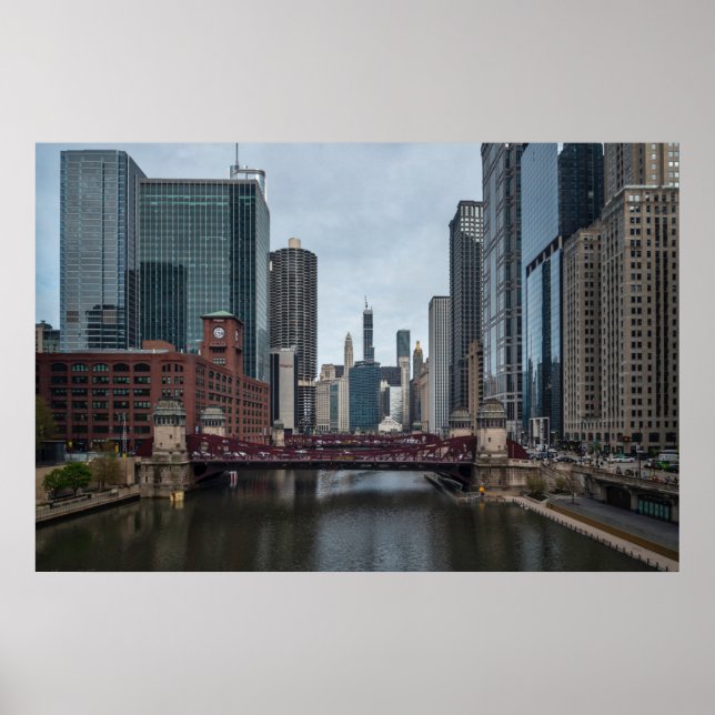 Poster Chicago View, fotografia colorida (Frente)