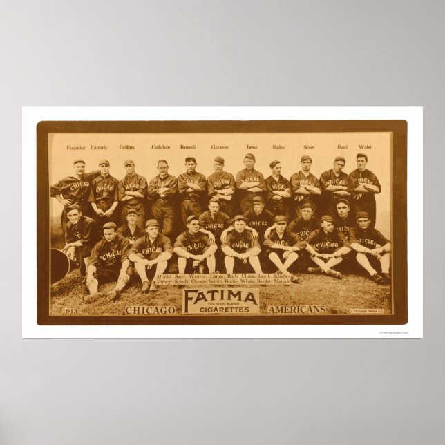 Póster Chicago White Sox Team 1913 (Frente)