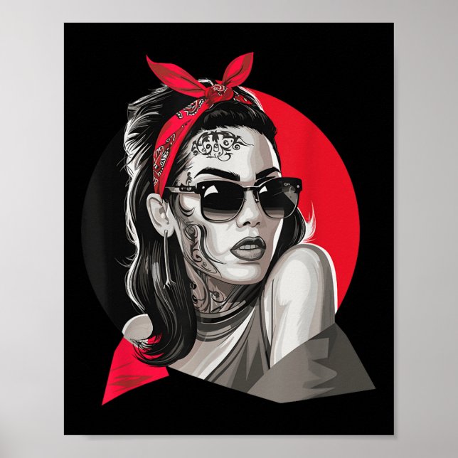 Poster Chicano Chicana La Raza Barrio Tatto Art Death _4 (Frente)