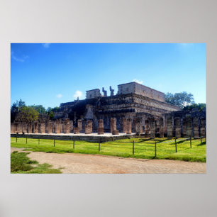 Poster Chichen Itza. Templo dos guerreiros