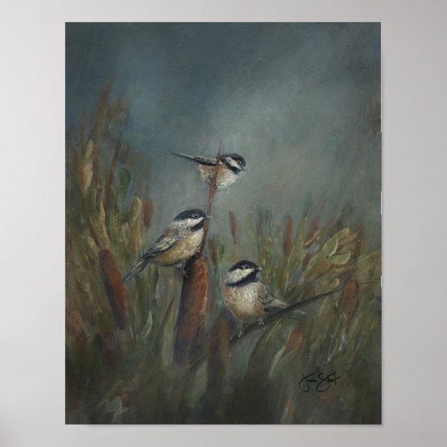 Poster Chickadees Pond (Frente)