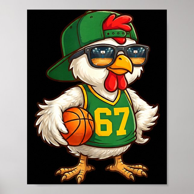 Poster Chicken Basketball 67 Gen Alpha Slang Srts Men Boy (Frente)