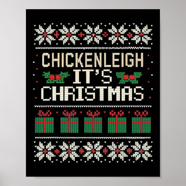 Poster Chickenleigh É Natal Engraçado Xmas 8 (Frente)