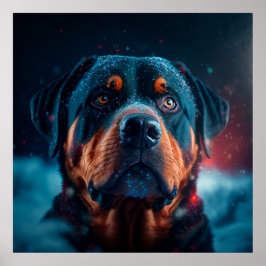 Poster chien rottweiler