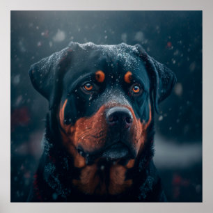 Poster chien rottweiler