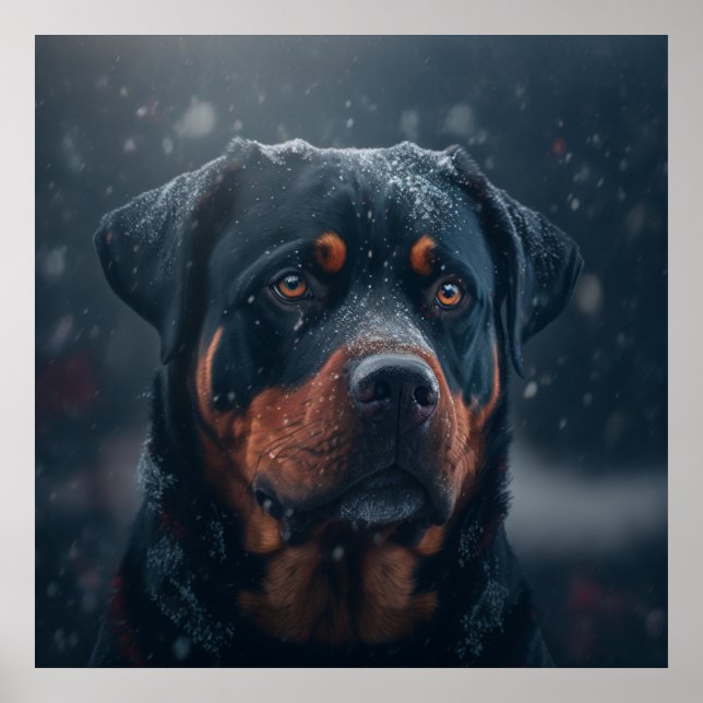 Poster chien rottweiler (Frente)