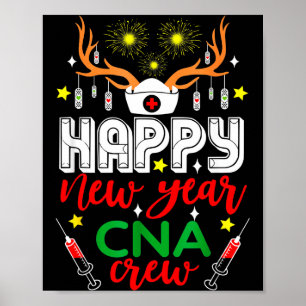 Poster Chifre de Rena Engraçado Enfermeira Natal Feliz An