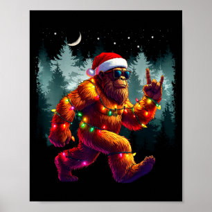 Poster Chifres de Diabo Legal Sasquatch Luzes de Feriado