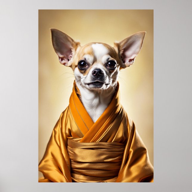 Poster Chihuahua budista (Frente)