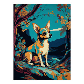 Póster Chihuahua Dog 002 - Bruno Pokopen
