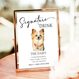 Poster Chihuahua Dog Signature Drink Signature