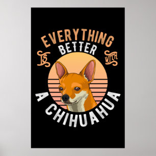 Poster Chihuahua - dono de cachorro-cabelo curto