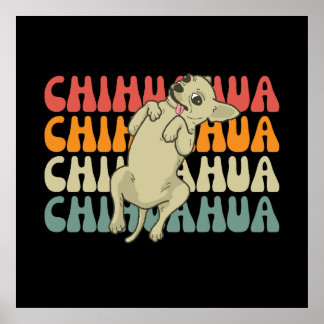 Poster Chihuahua Lover Gift, Retro Cute Chihuahua