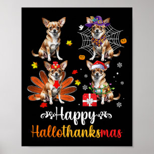 Poster Chihuahua Lover Halloween Natal Happy Hallotha
