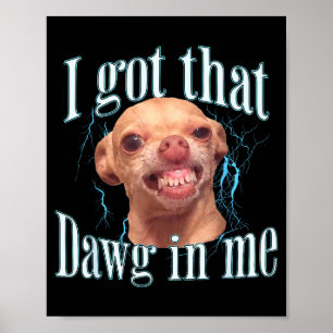 Poster Chihuahua Meme Engraçado 