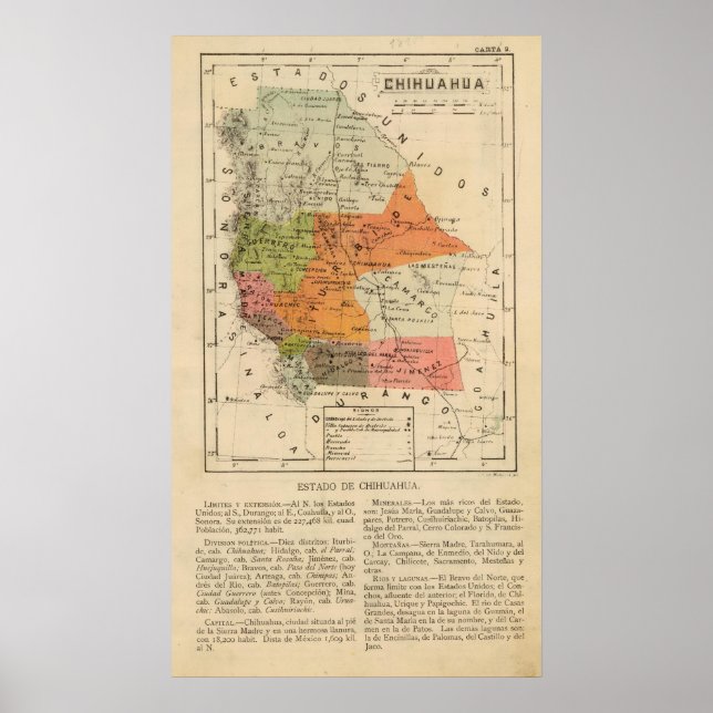 Póster Chihuahua, México (Frente)
