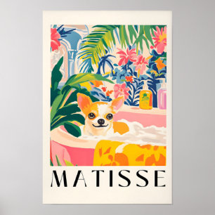 Poster Chihuahua na Banheira Impressão, Decoração de Dopa